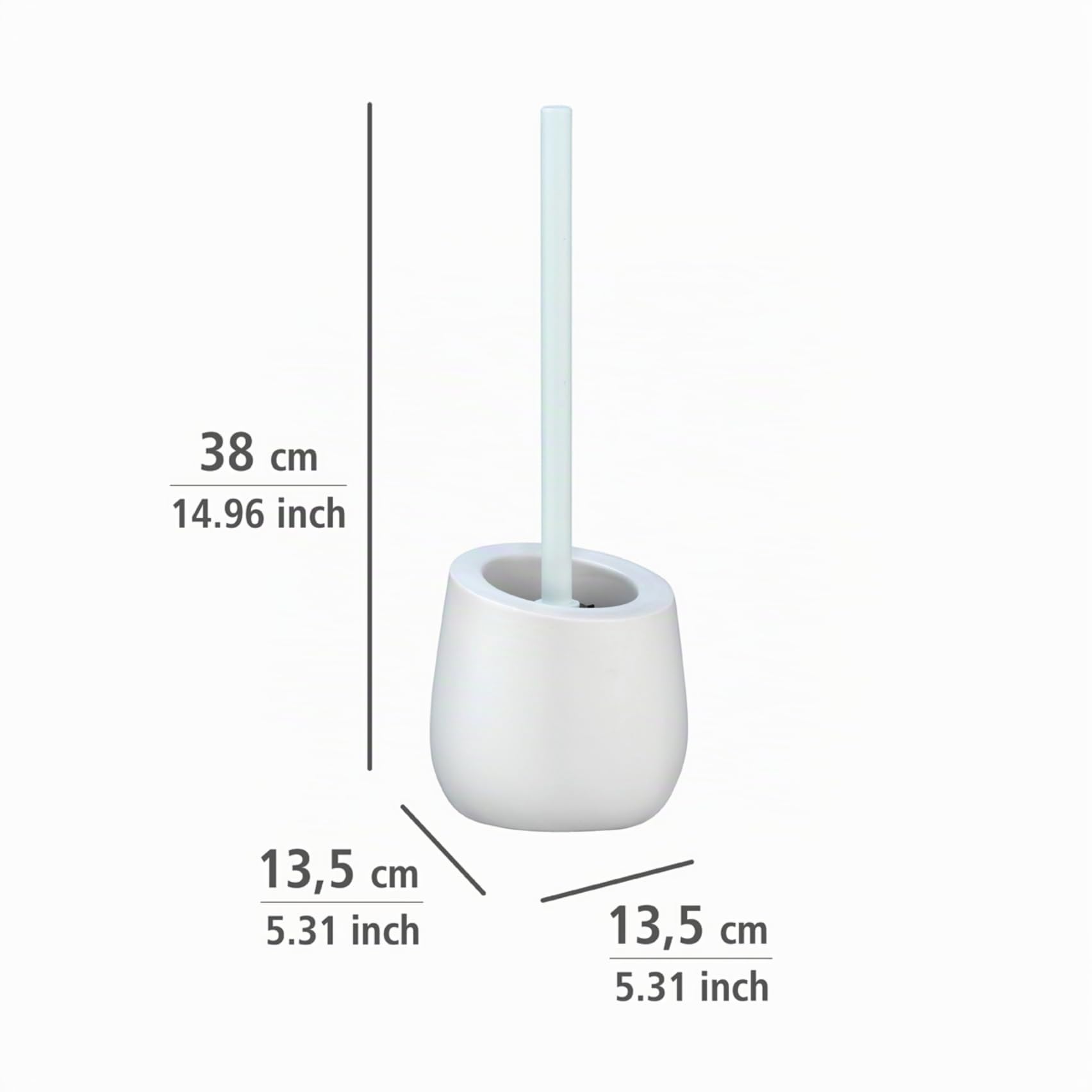 Wenko Badi scopino WC bianco ceramica silicone