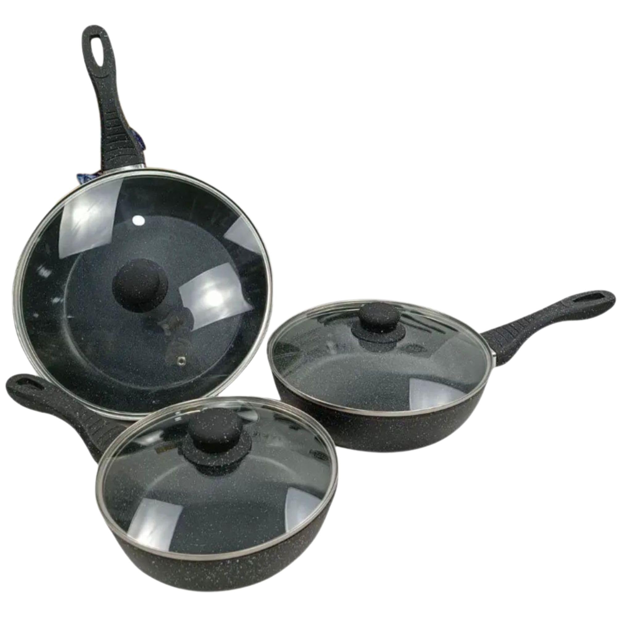 Cecaro Group Set 3 Padelle Antiaderenti 20-28 cm Pietra