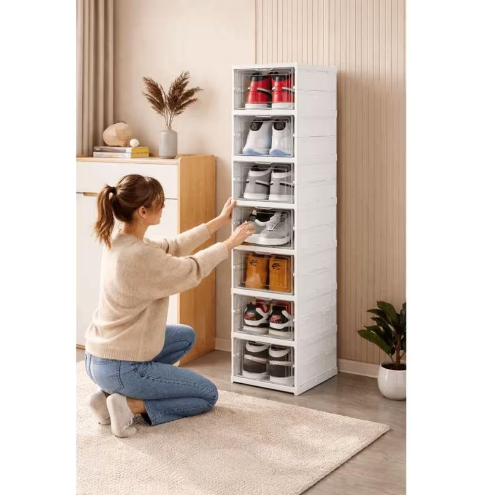 Cecaro Group Scarpiera Trasparente 6 Piani 26x35x105 cm