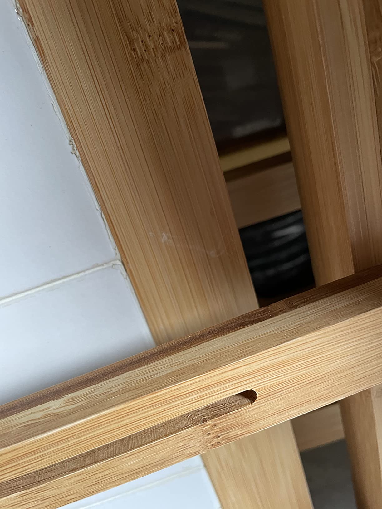 Wenko Finja Carrello Bambù Bianco Multiuso da Cucina e Bagno