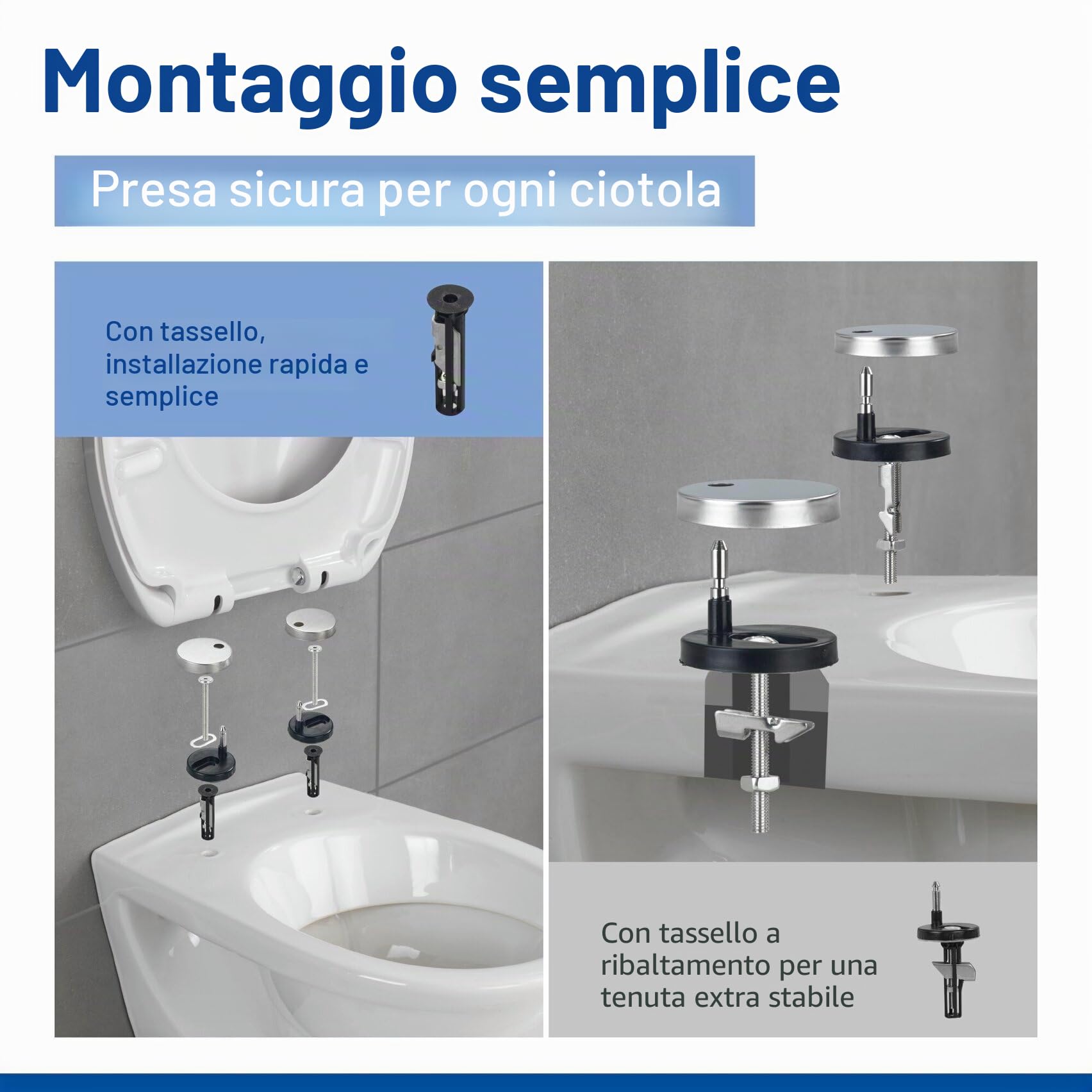 Wenko Mitilo 18442100 copriwater bianco chiusura ammortizzata