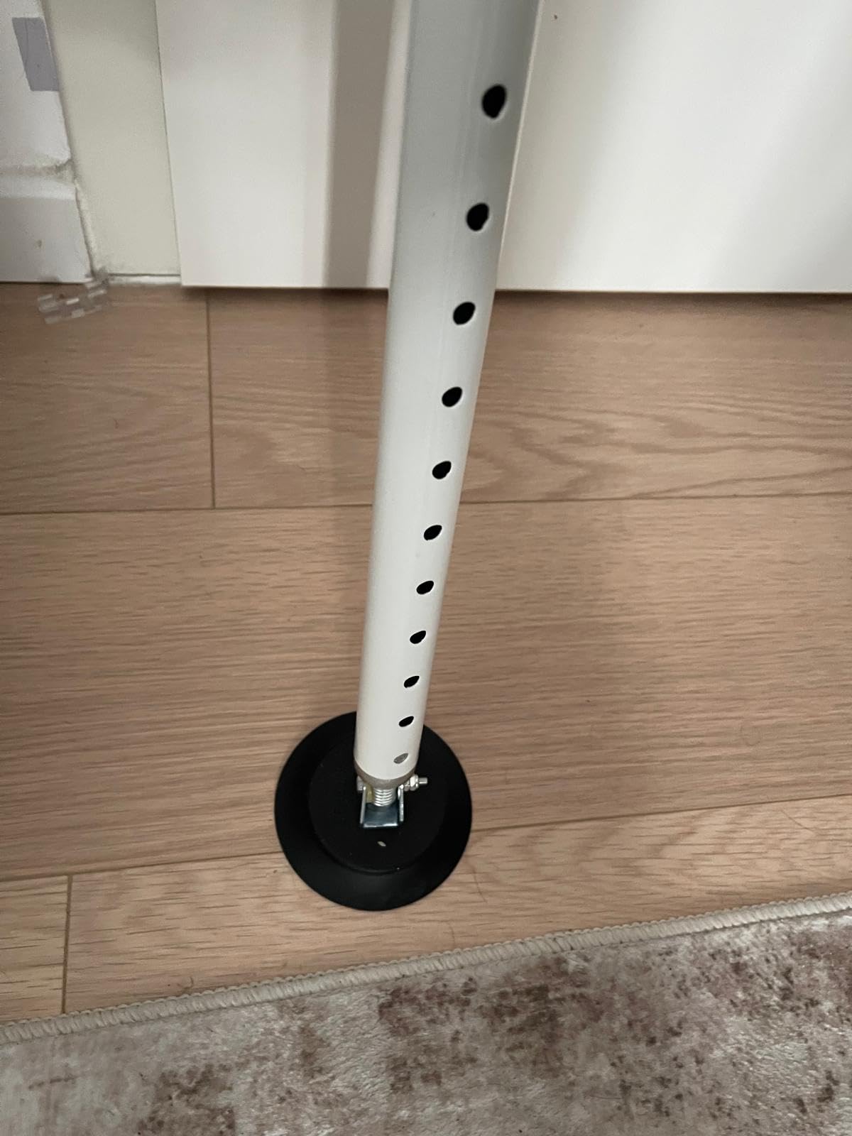 3-H asta sicurezza porta telescopica bianca 77-124 cm