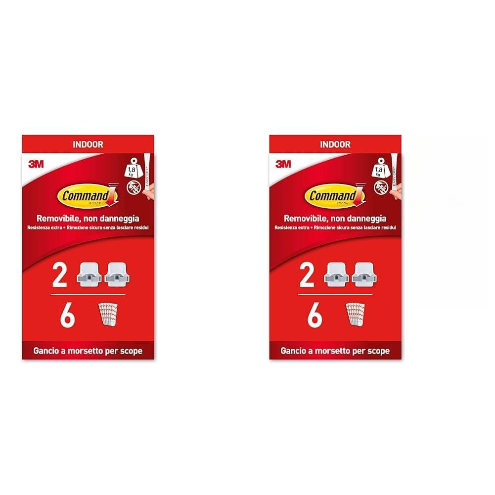 Command Supporti Scope ganci adesivi bianchi 2 pezzi senza forare