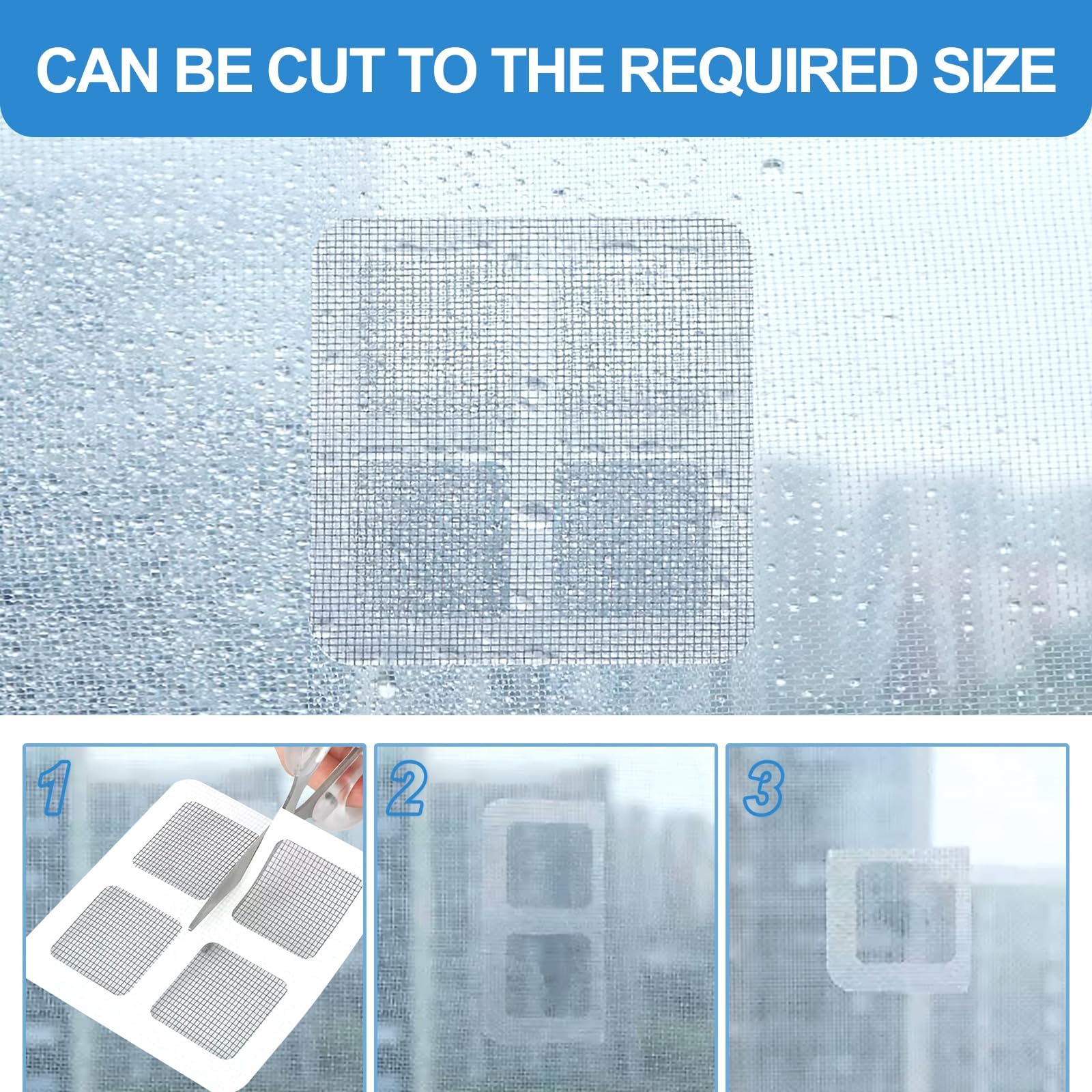 Quelcc Kit Riparazione Zanzariere toppe adesive 110 pezzi grigio