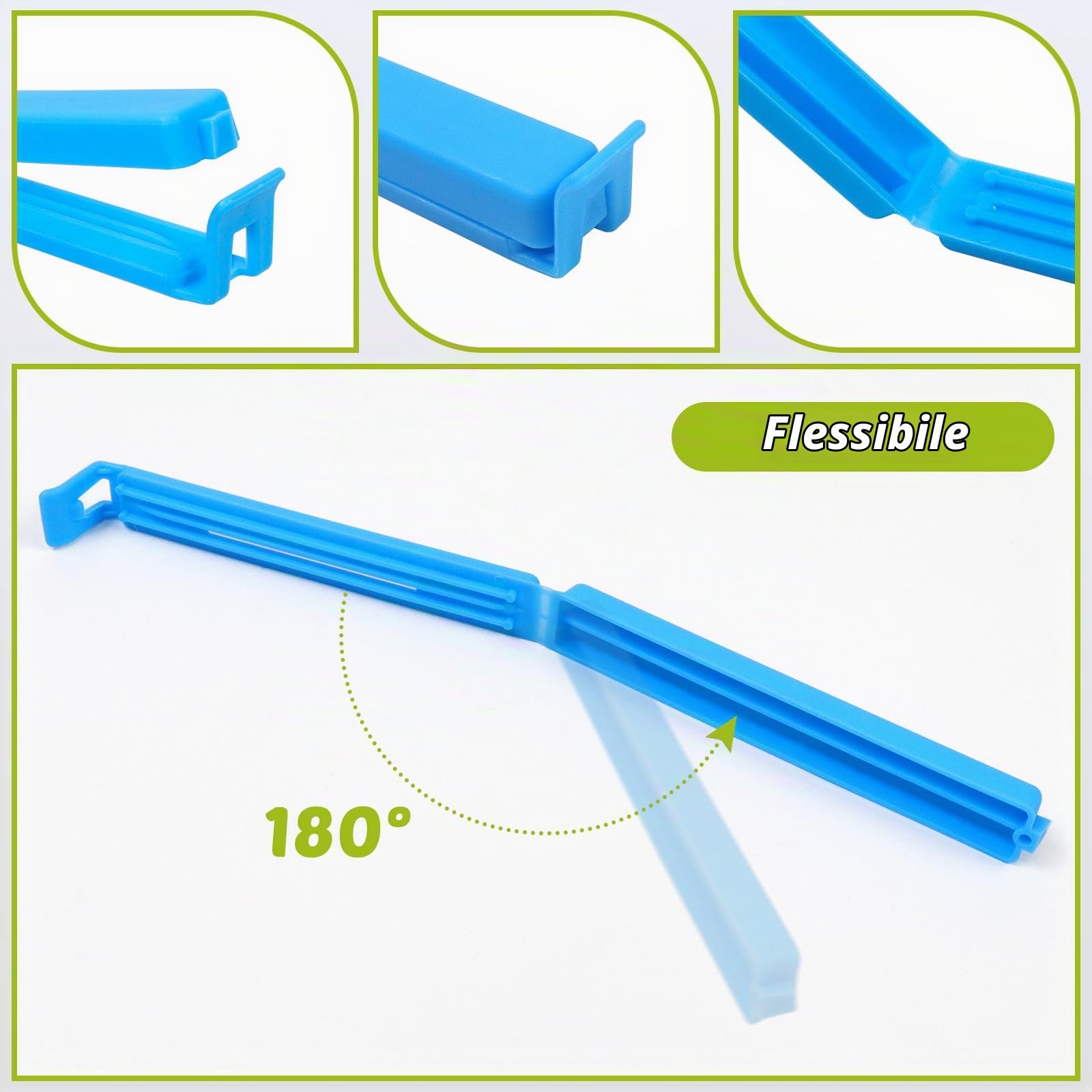 Quelcc clip chiudi sacchetti 40 pezzi 5 colori