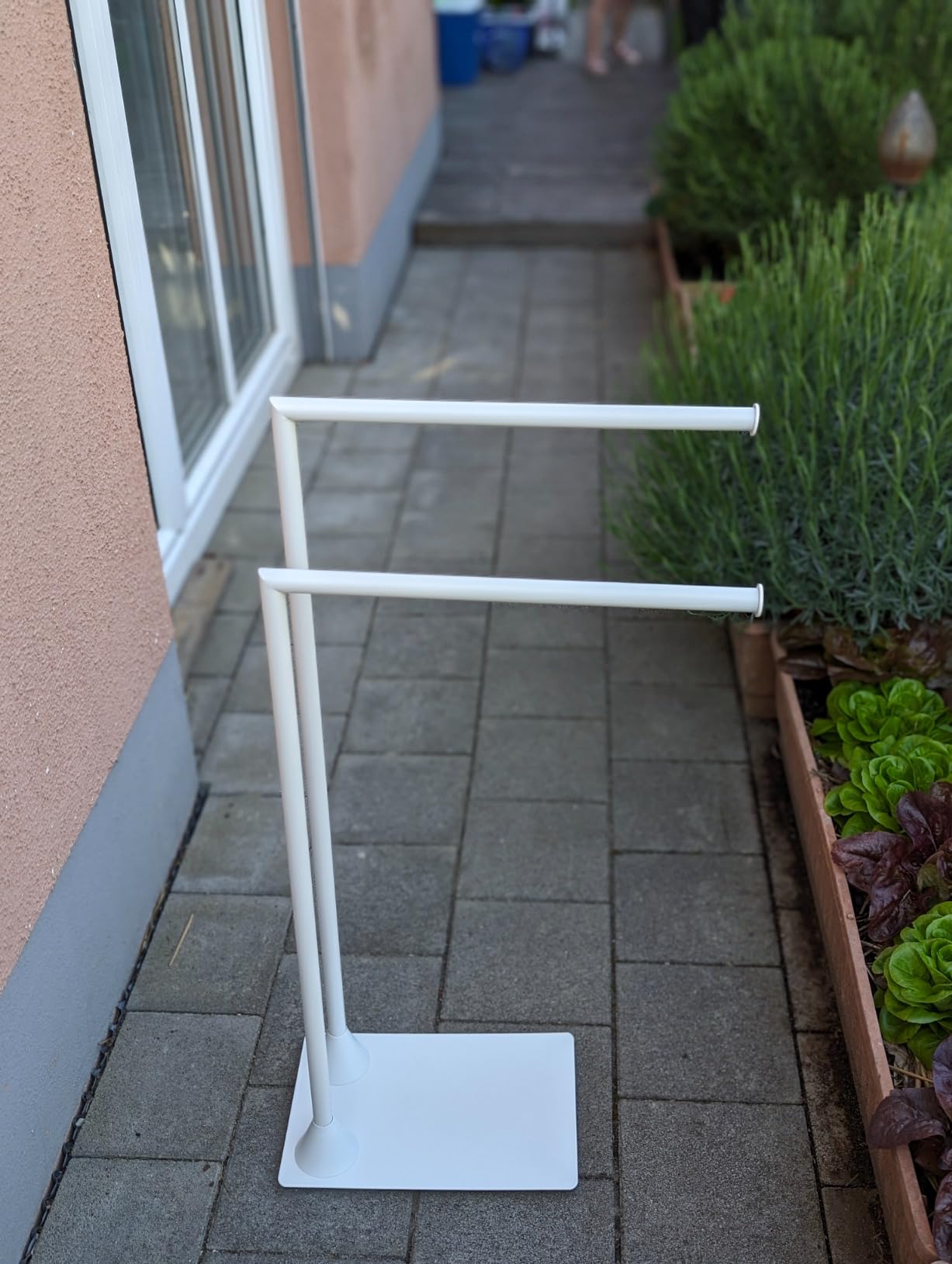 Wenko Hella Portasciugamani 2 Bracci Bianco Acciaio