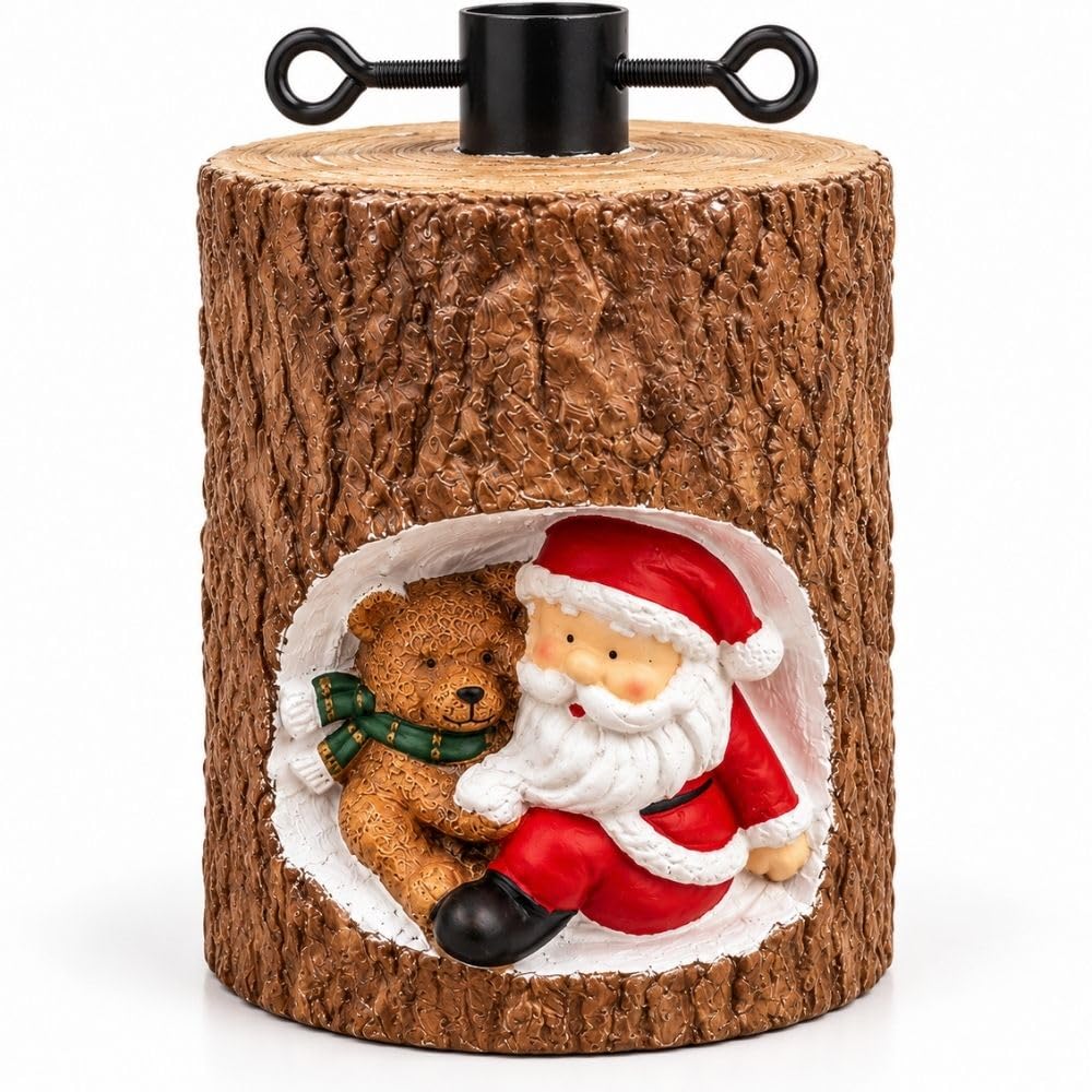 Cecaro Group Base Albero 45 cm Babbo Natale Orsetto LED