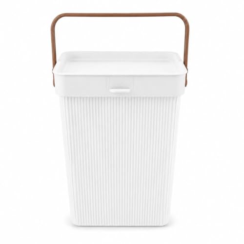 Cecaro Group Pattumiera 10 Litri Bianca con Coperchio