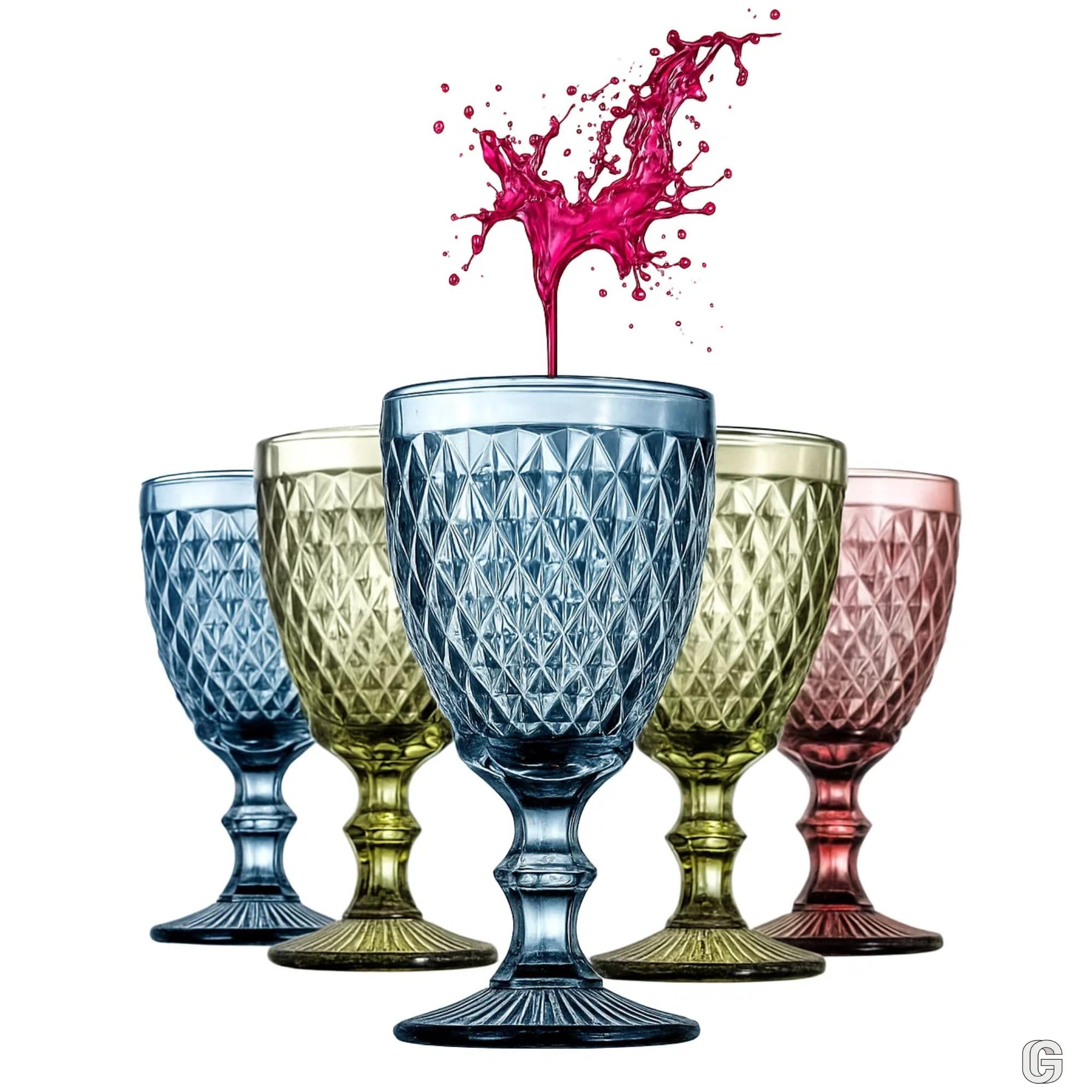 Cecaro Group set 6 bicchieri colorati vetro 260 ml