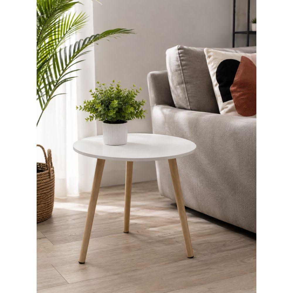 Cecaro Group Tavolino Salotto Bianco 39x39x41 cm Legno MDF