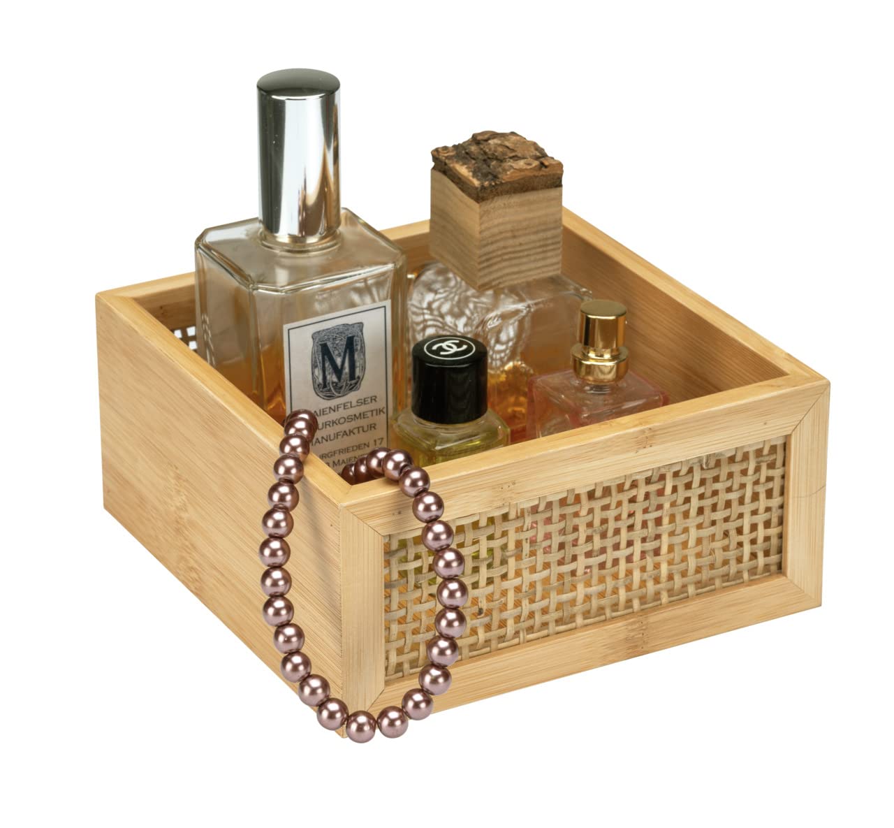 Wenko Allegre M box bagno 15x7x15 cm bambù naturale