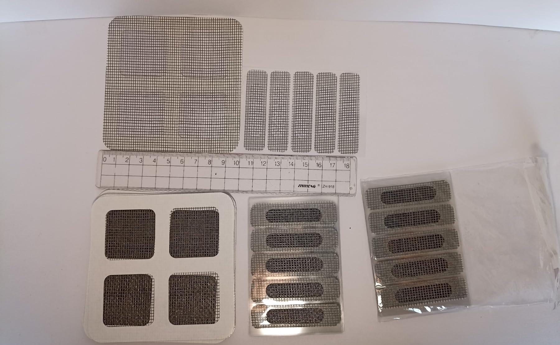 Quelcc Kit Riparazione Zanzariere toppe adesive 110 pezzi grigio