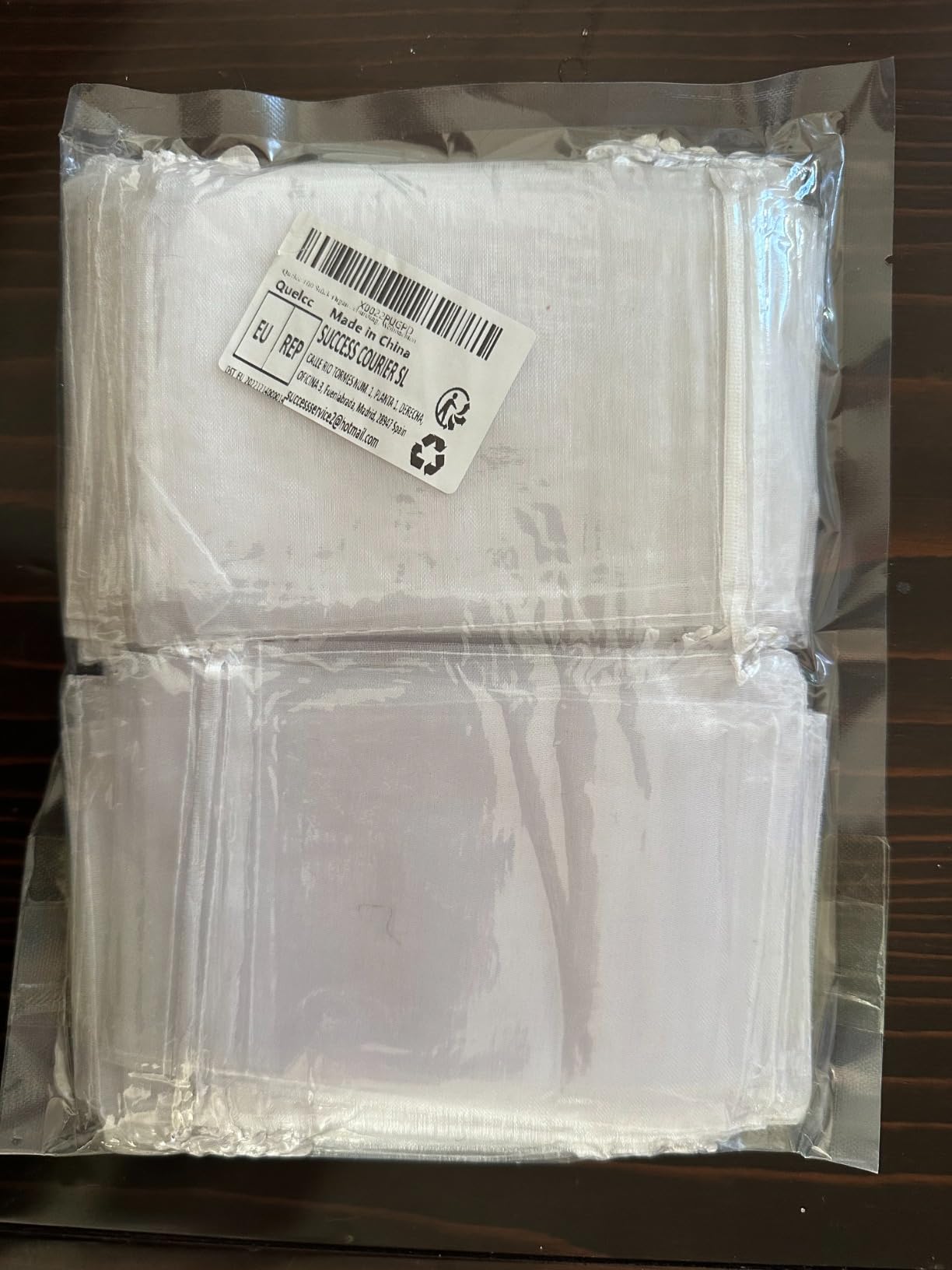 Quelcc sacchetti organza bianchi 7x9 cm 100 pz