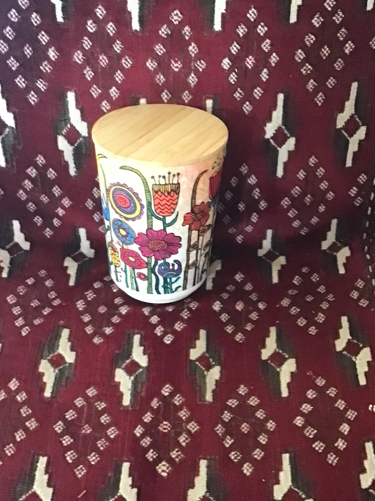 Wenko Flowers barattolo ermetico 0,7 L coperchio bambù