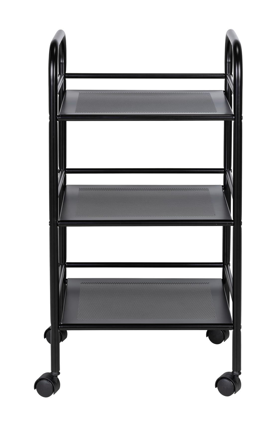 Wenko Carrello Bagno 3 Ripiani Nero Acciaio 41x75 cm