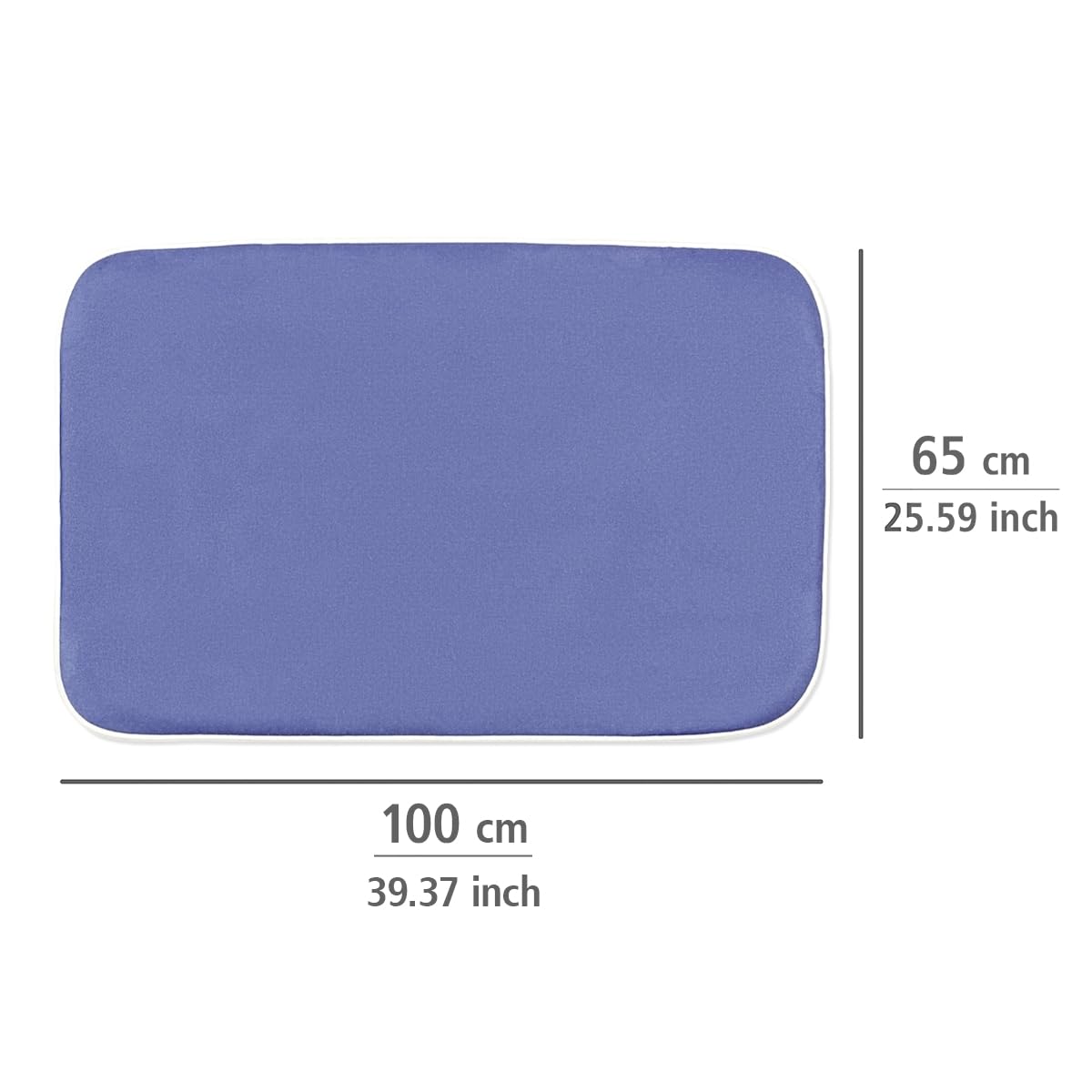 Wenko telo stiro a vapore 65x100 cm blu cotone