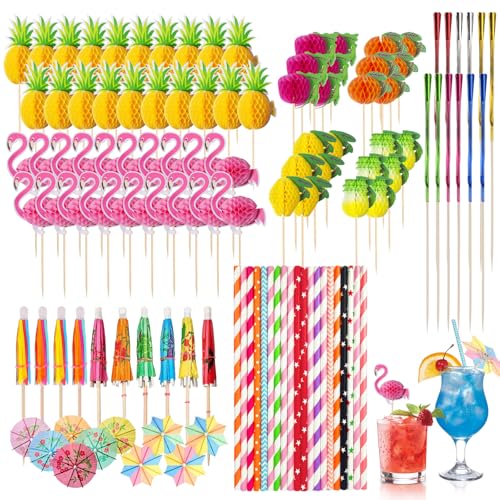 Quelcc Decorazioni Cocktail Hawaiane 130 Pezzi