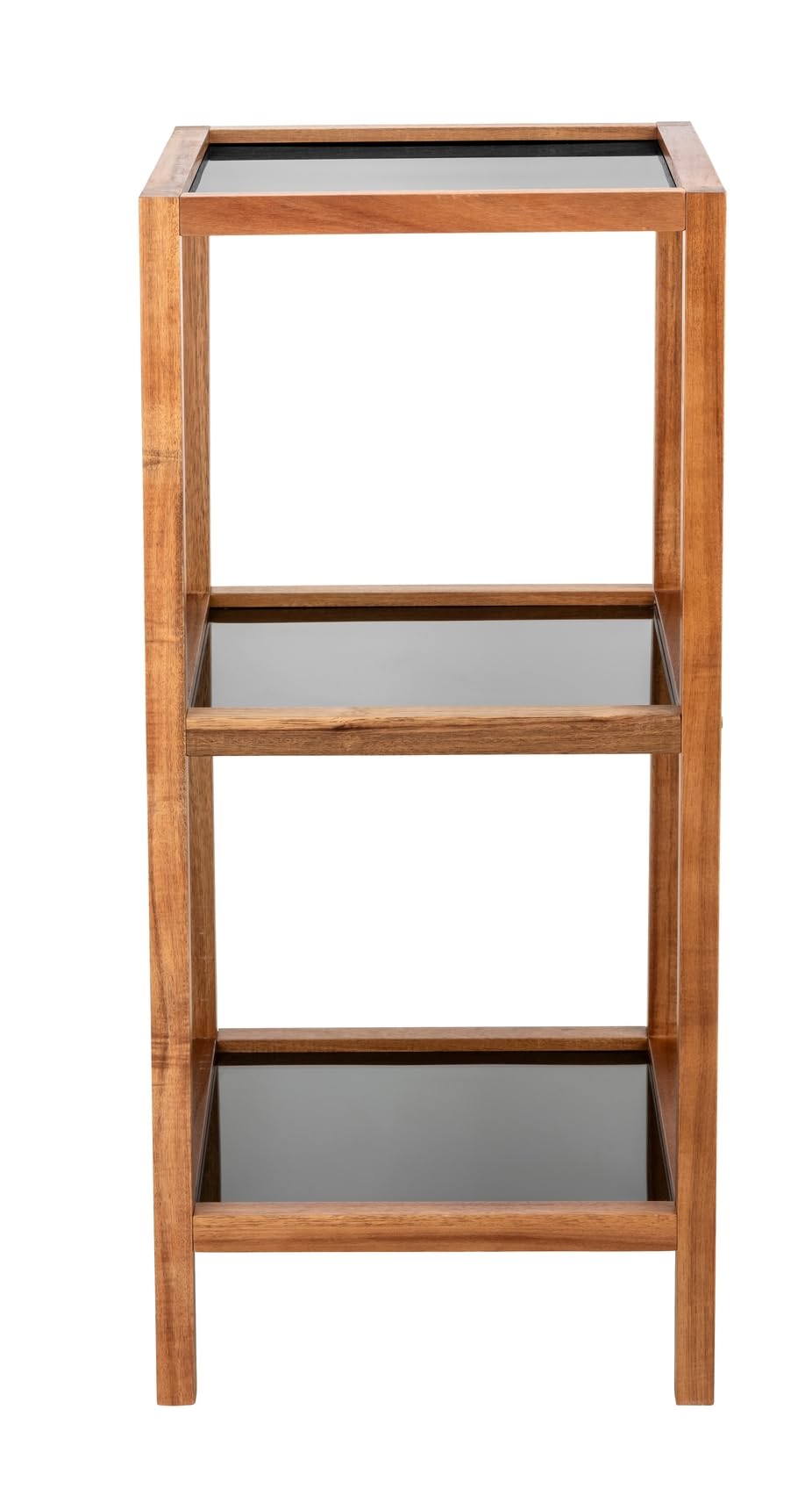 Wenko Fondi scaffale 3 ripiani acacia vetro nero 36x79