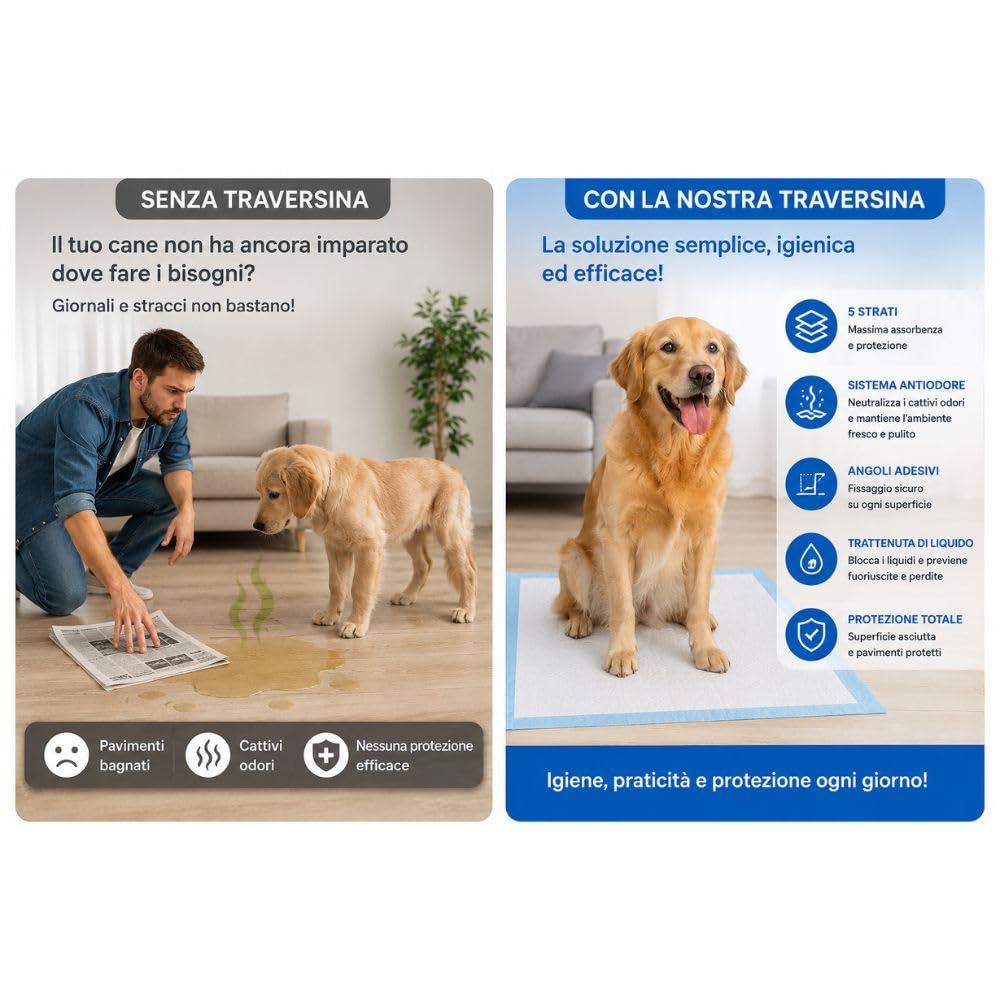Cecaro Group Traversine Cani 60x90 cm 10 pz assorbenti