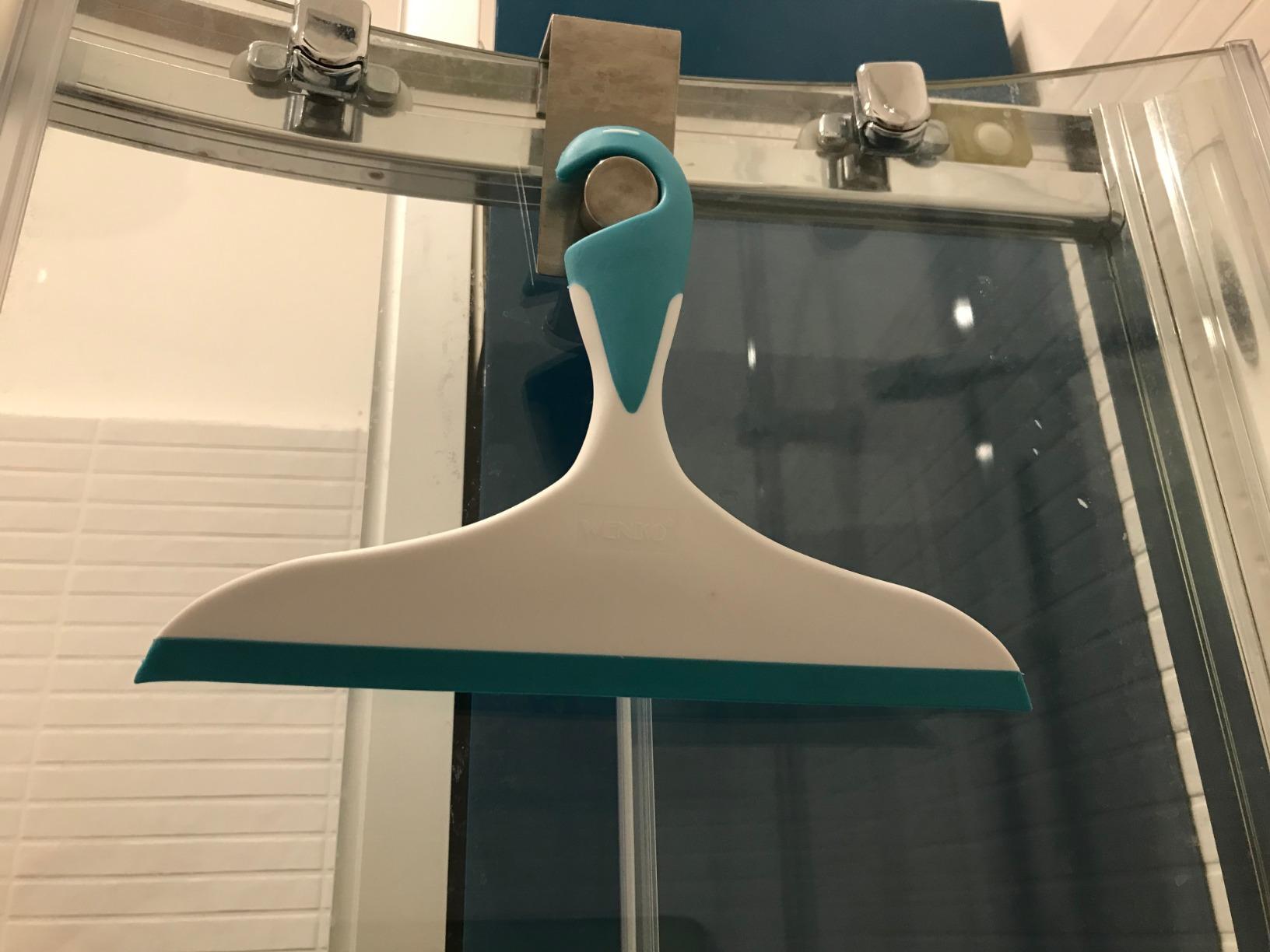 Wenko Loano Tergidoccia Vetro 23 cm Azzurro Bianco con Gancio