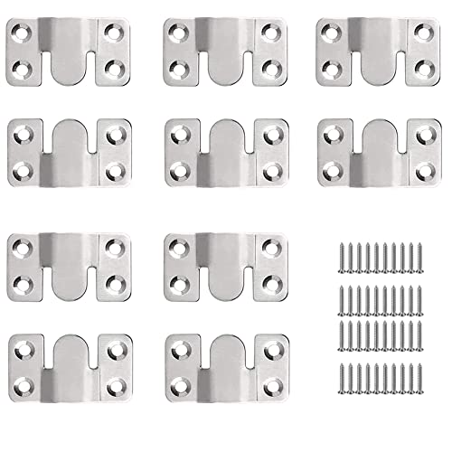 Lxoraziy staffe montaggio nascosto inox 10 pz
