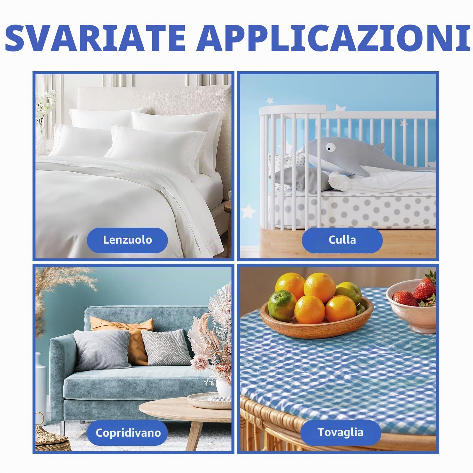 Quelcc Elastici Ferma Lenzuola Clip Regolabili Nero