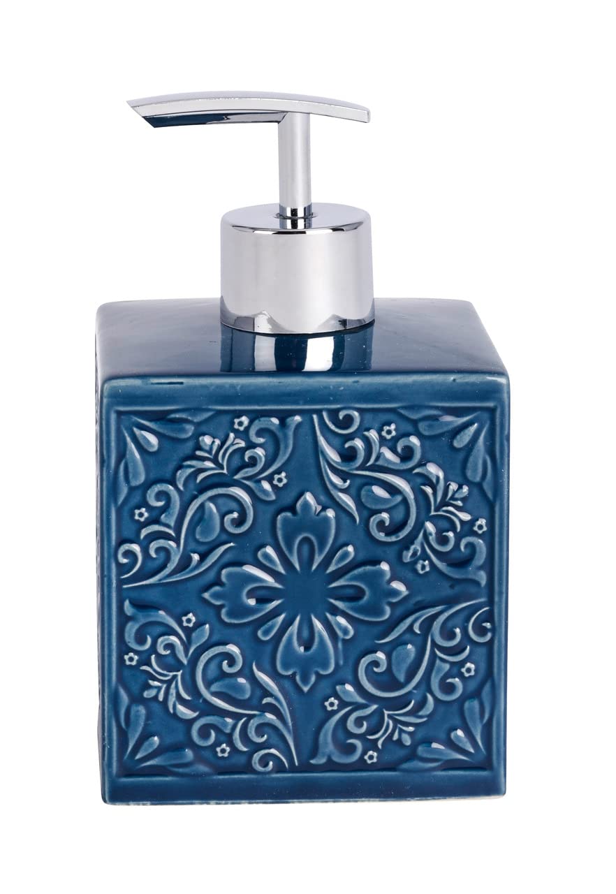 Wenko Cordoba Dispenser Sapone Ceramica Blu 500 ml