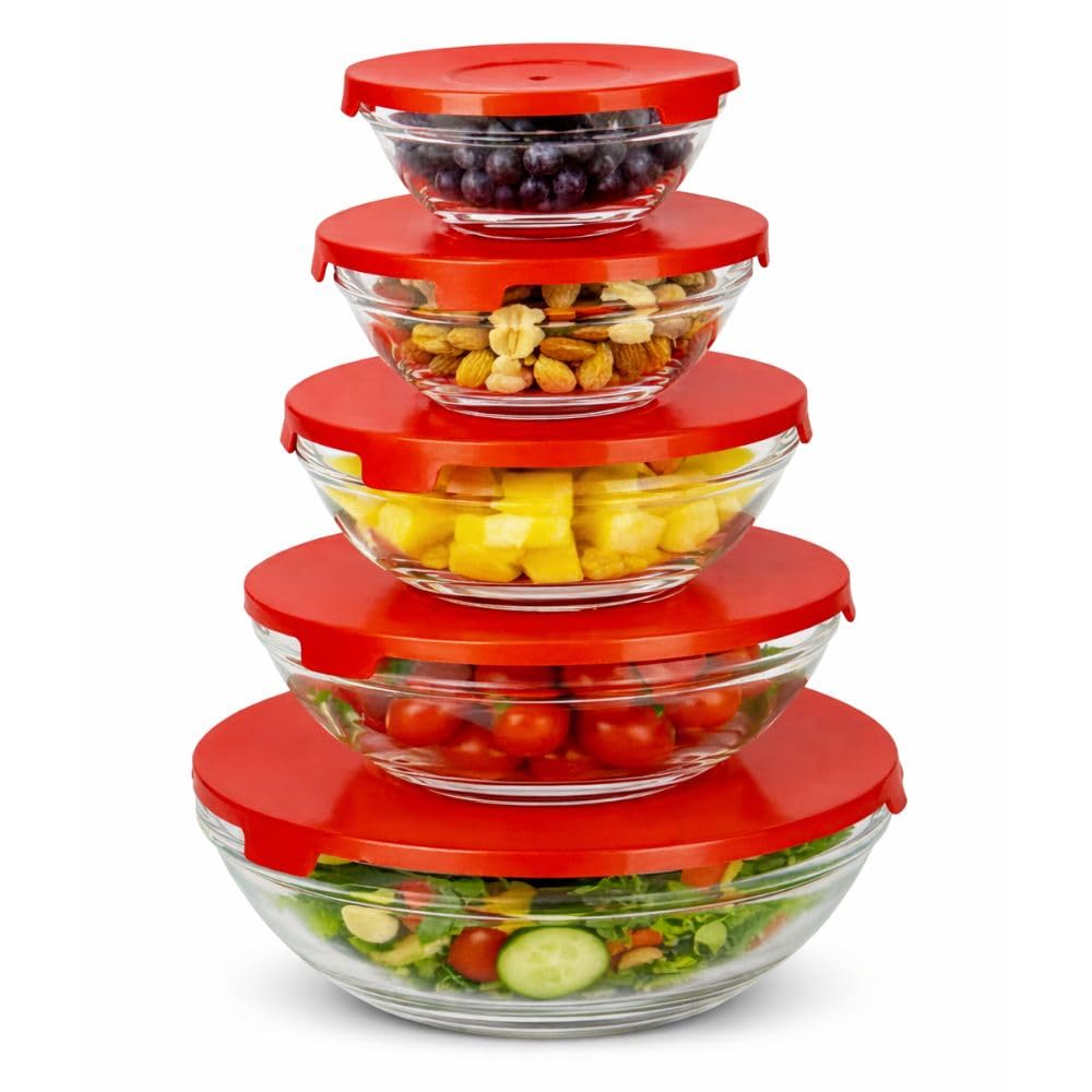 Cecaro Group Set 5 Contenitori Vetro Ermetici 135-830 ml