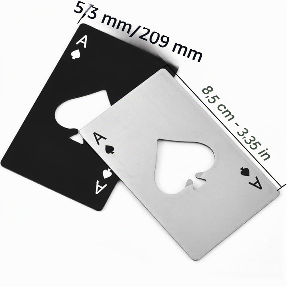 Lxoraziy apribottiglie acciaio asso picche set 10 pezzi nero