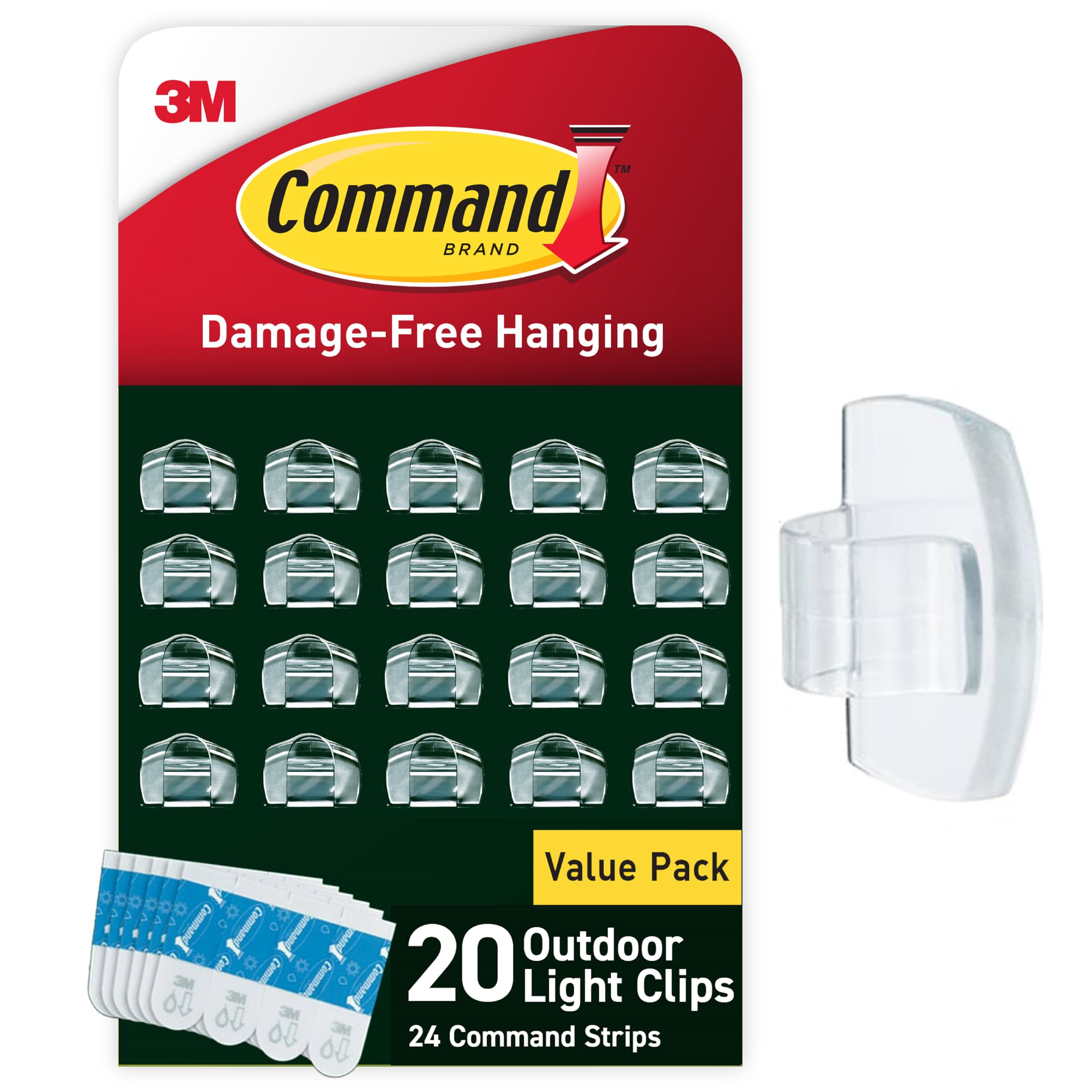 Command Clip per Cavi 4 Clip + 5 Strisce Adesive Indoor