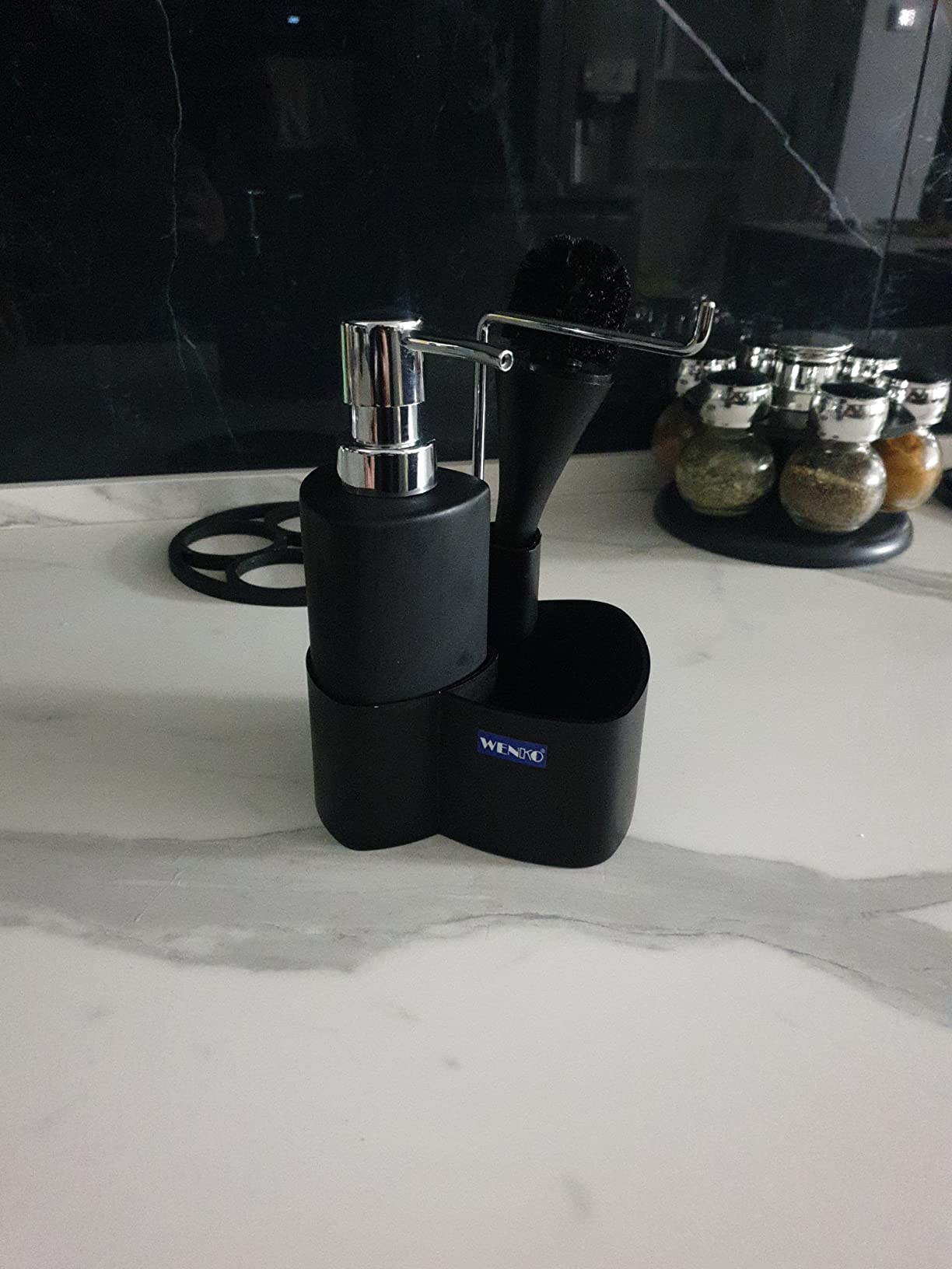 Wenko Empire Set Lavapiatti Ceramica Nero 0,25 l