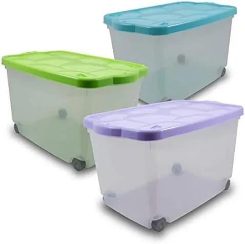 Cecaro Group Storage Box contenitore 60x40x36 60 litri ruote