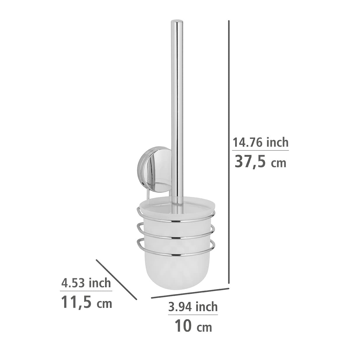 Wenko Osimo Static-Loc Plus set scopino WC acciaio 10 kg