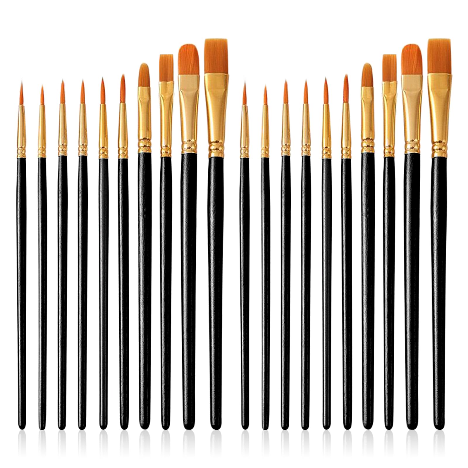 Quelcc set 20 pennelli pittura rosa acquerello acrilico nylon