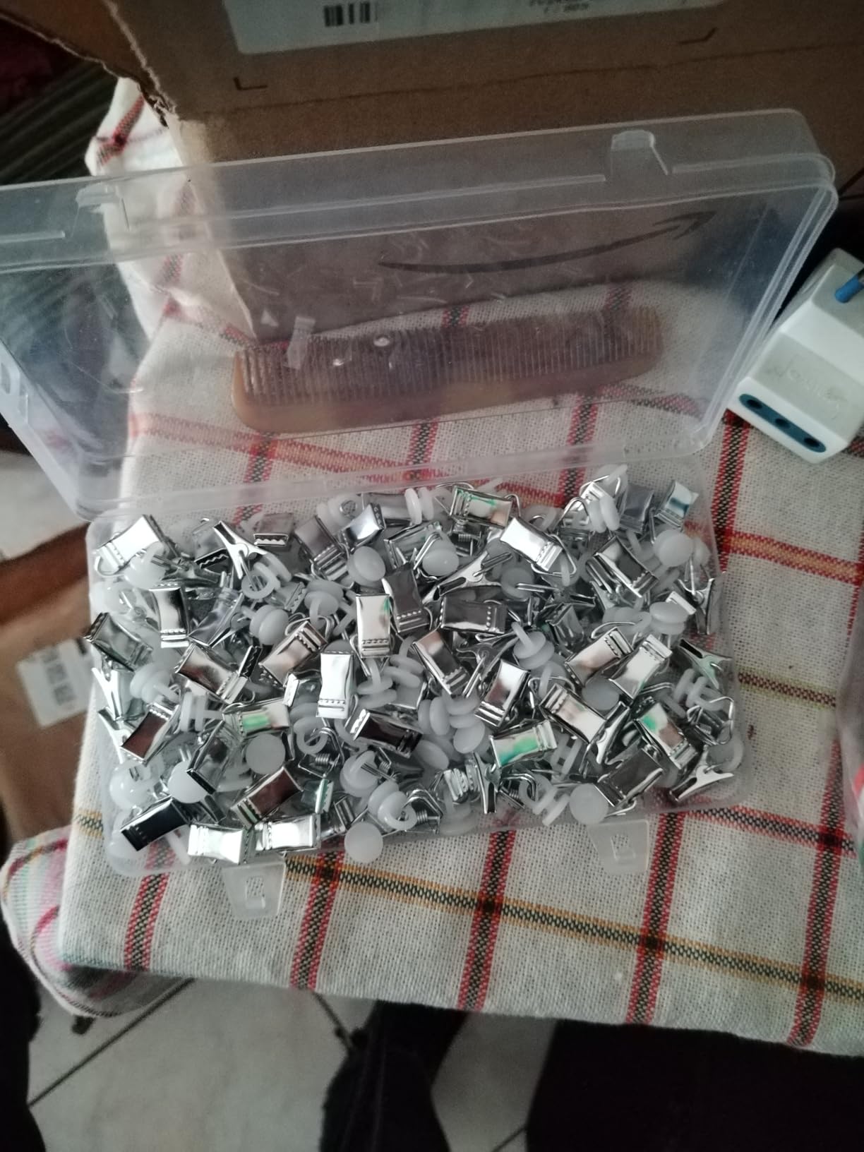 Quelcc 100 Ganci Tende con Rotelle Bianchi Antiruggine