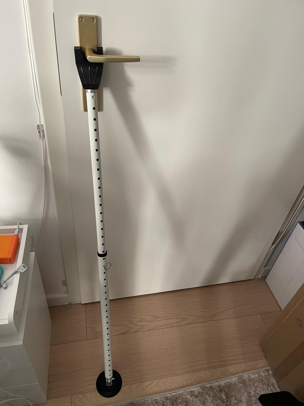 3-H asta sicurezza porta telescopica bianca 77-124 cm