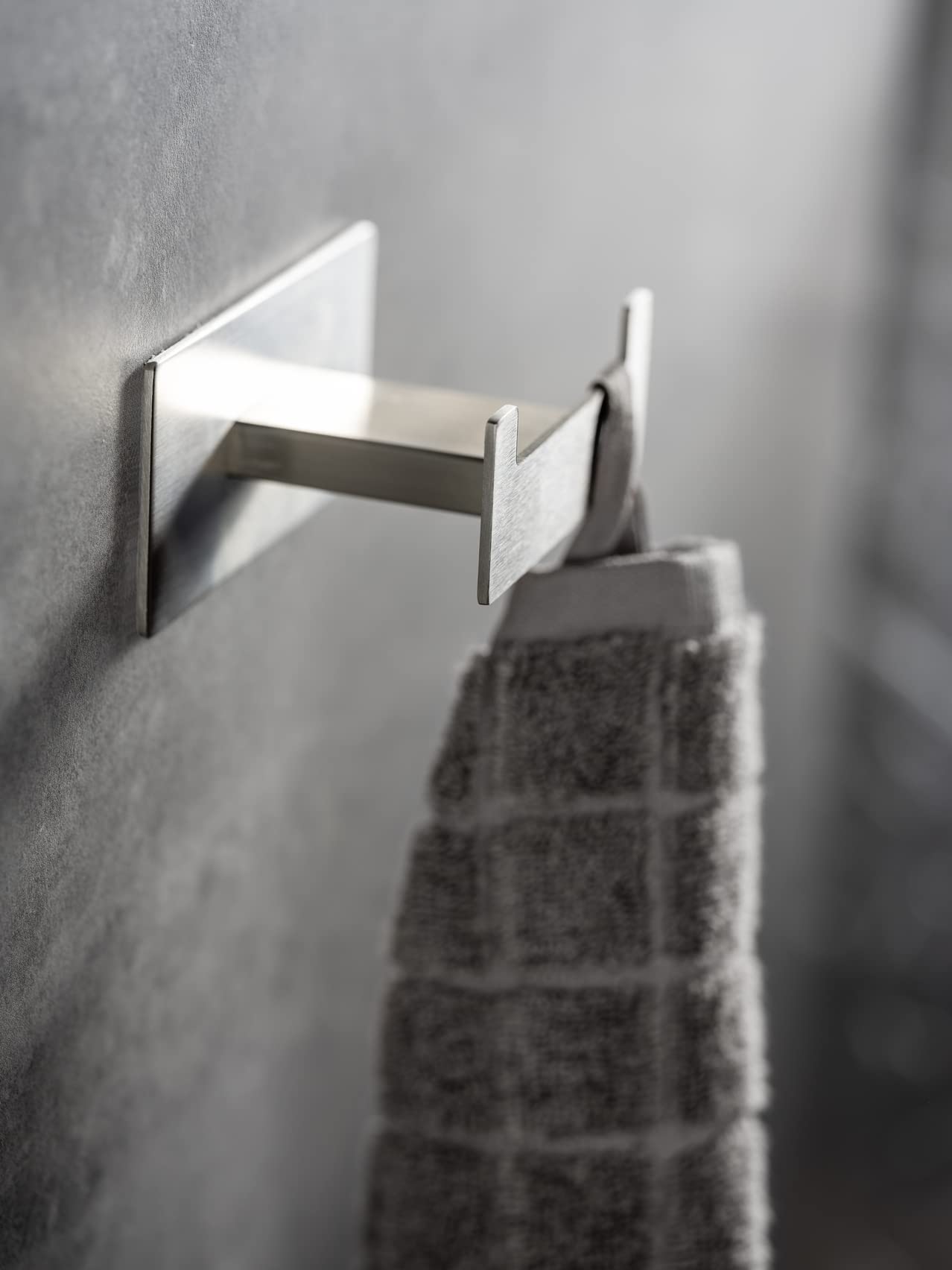 Wenko Genova Duo Turbo-Loc gancio doppio inox opaco