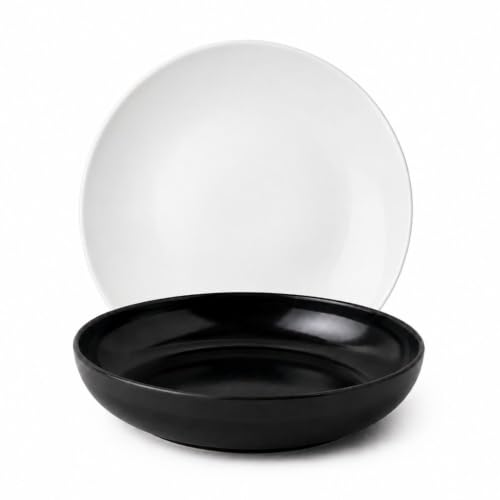 Cecaro Group Servizio Piatti 12 Pezzi Bianco Nero