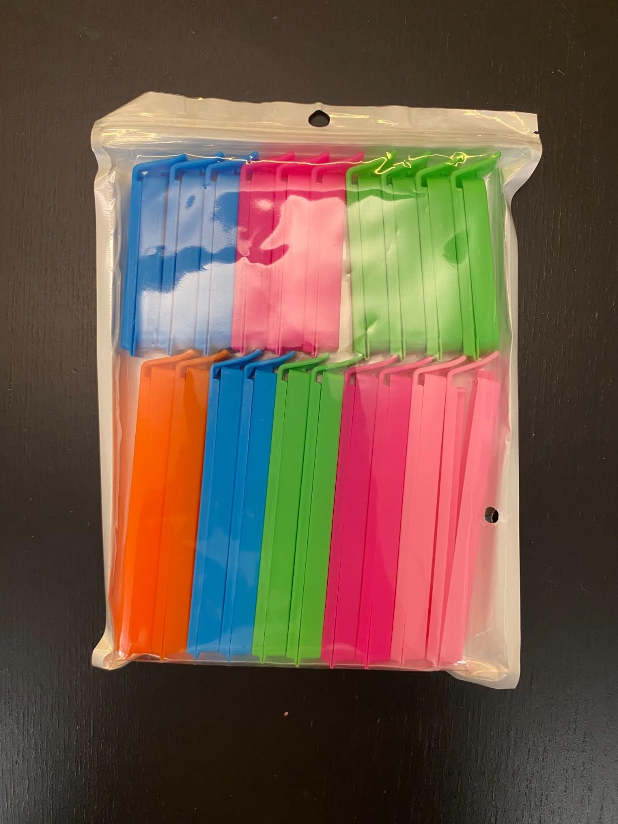 Quelcc Chiudi Sacchetti clip plastica 20 pezzi 5 colori 7,5/11 cm