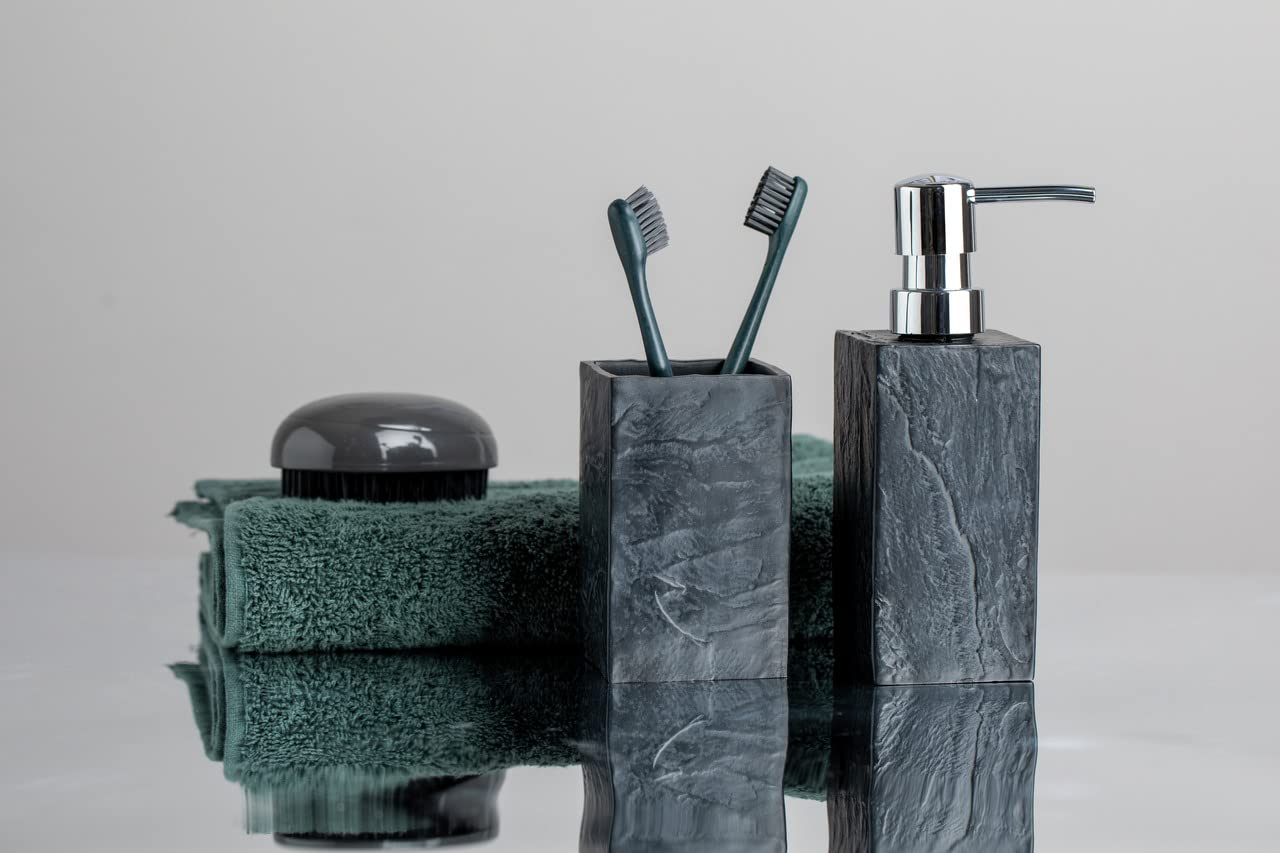Wenko 17920100 Slate Rock bicchiere portaspazzolini antracite