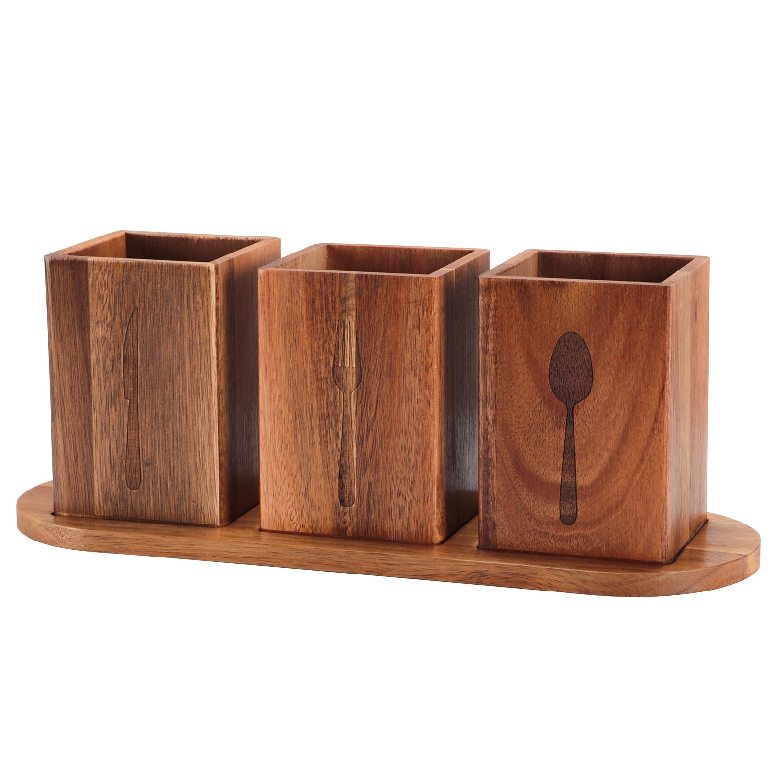 Gachiwar Scolaposate Legno Acacia 33x11,5 cm Set 3 Pezzi
