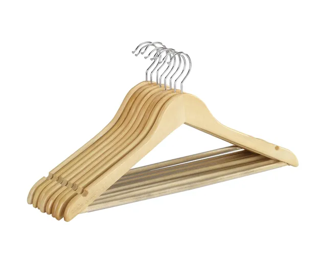 Wenko Eco grucce legno sagomate 8 pezzi marrone