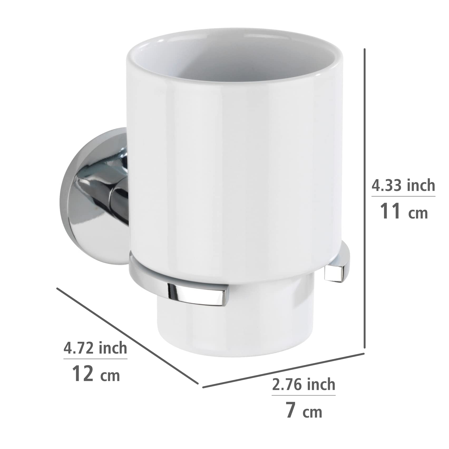Wenko Isera 25048100 portaspazzolino ceramica senza forare