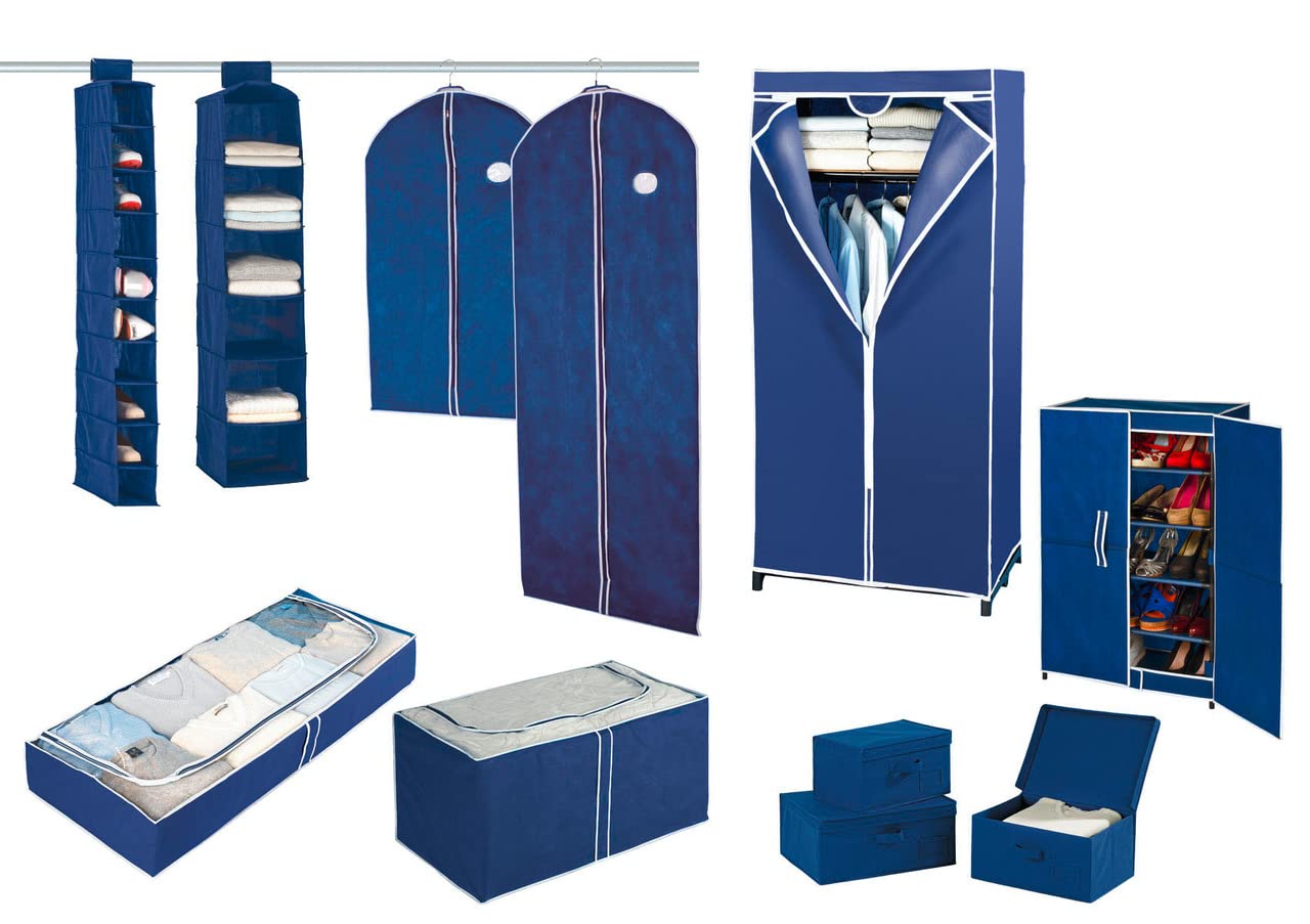 Wenko Air custodia abiti 150x60 cm blu traspirante