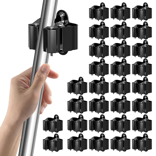 3-H portascope da muro 30 pezzi nero acciaio inox 5 kg