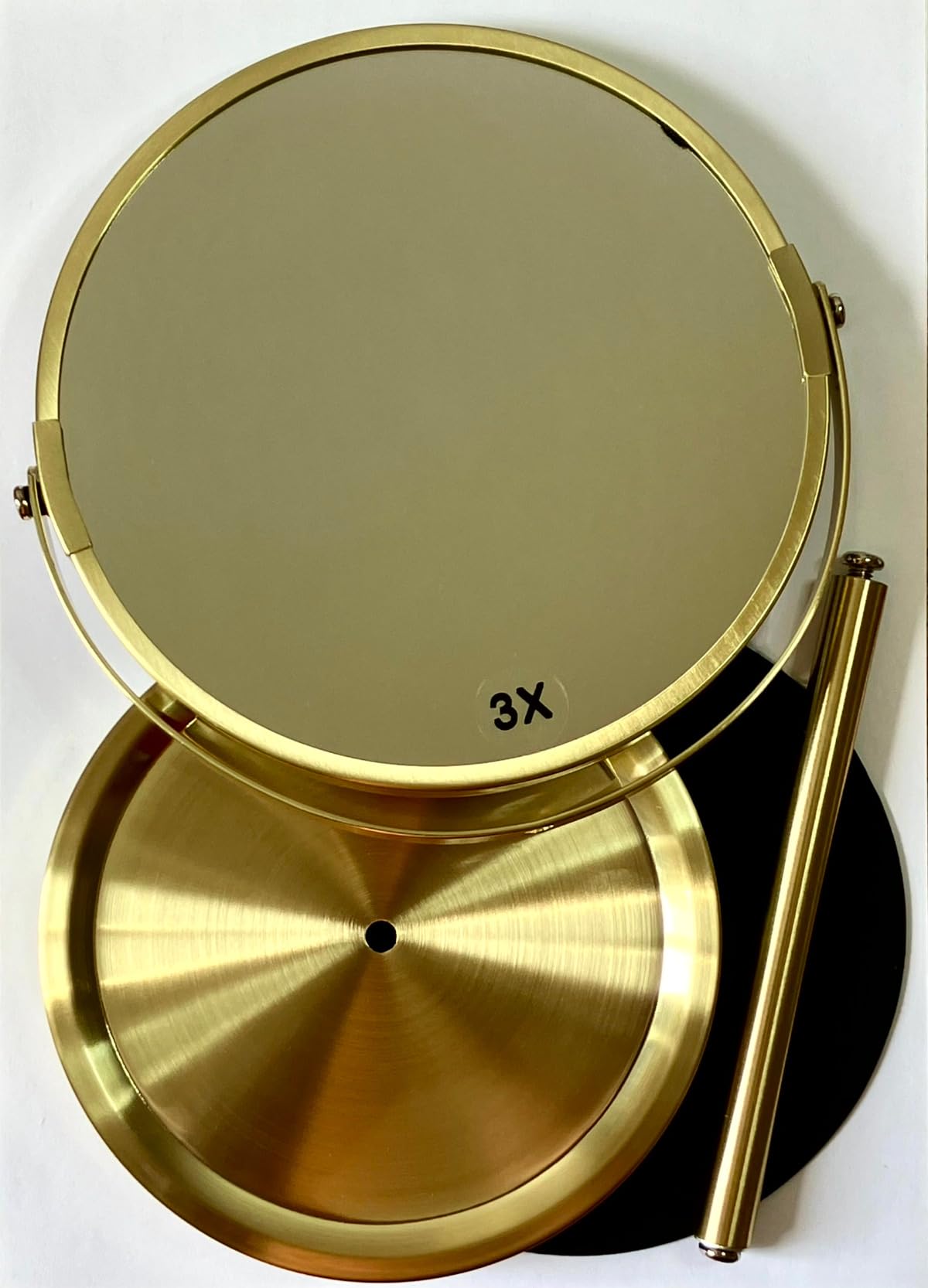 Wenko Alata specchio cosmetico oro opaco ingrandimento 3x