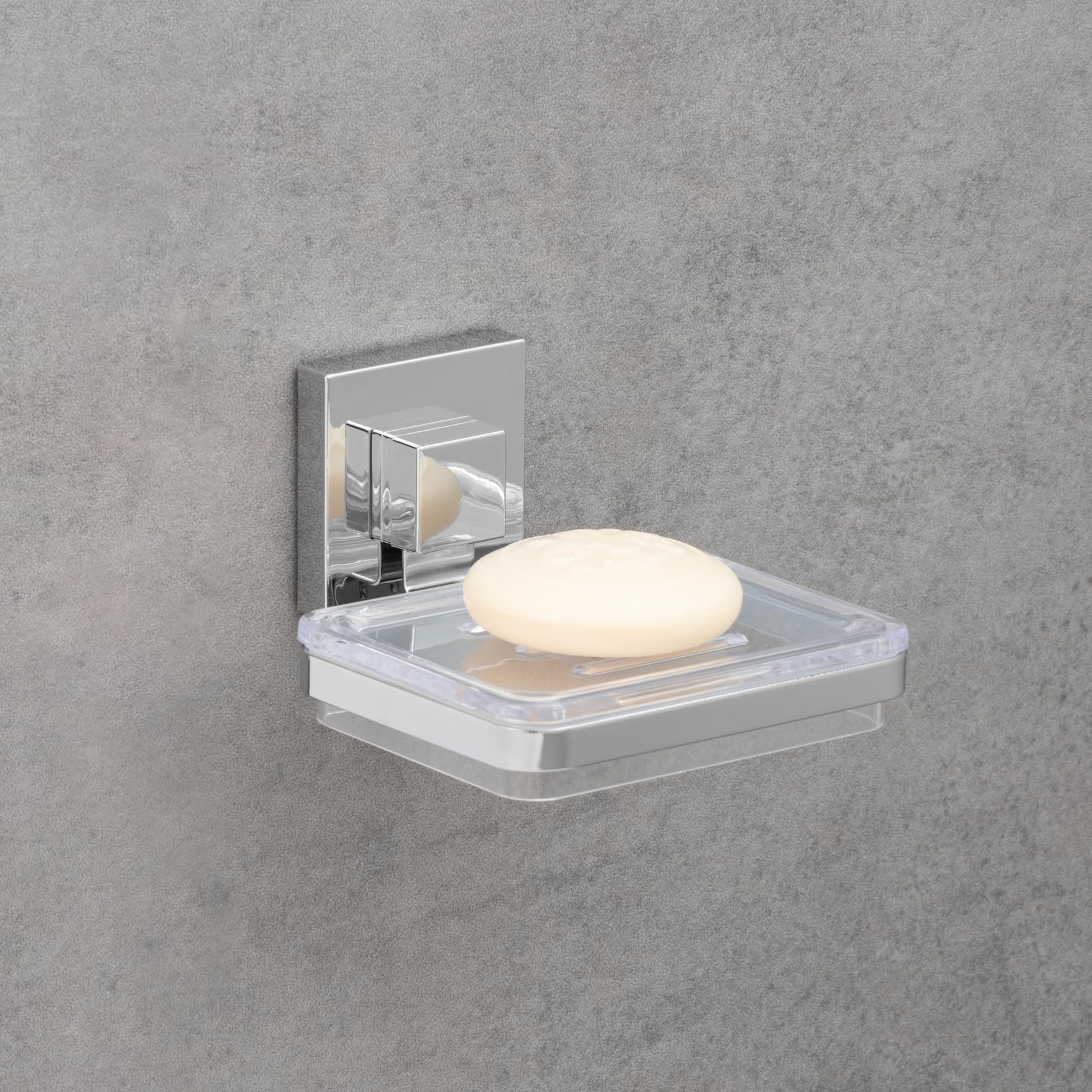 Wenko Vacuum-Loc Quadro portasapone acciaio inox