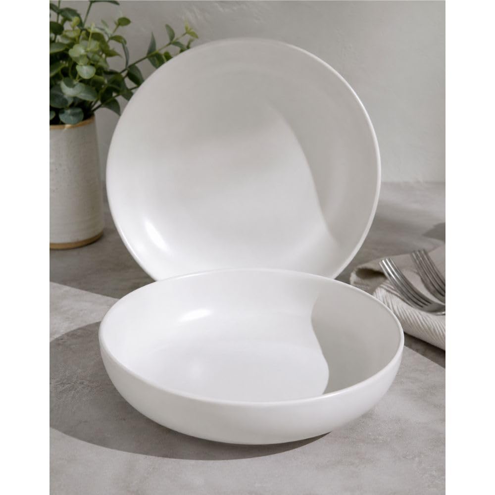 Cecaro Group servizio piatti ceramica 12 pezzi bianco 6 persone