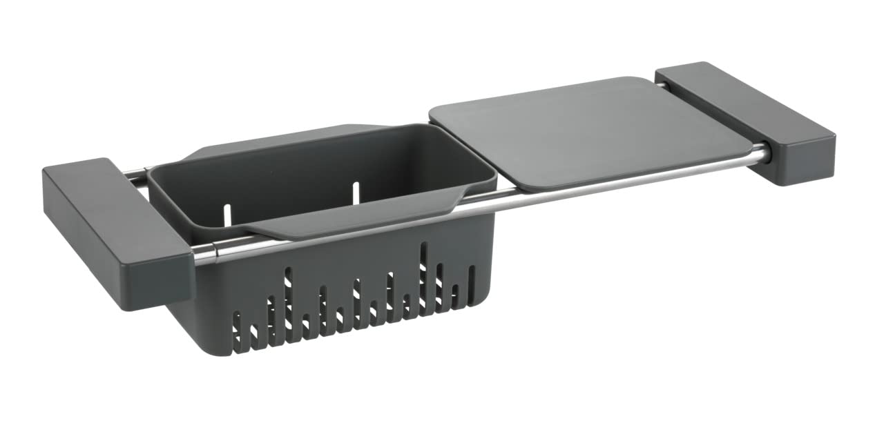 Wenko Caddy Scolapiatti Lavello Grigio 43,5-77,5 cm