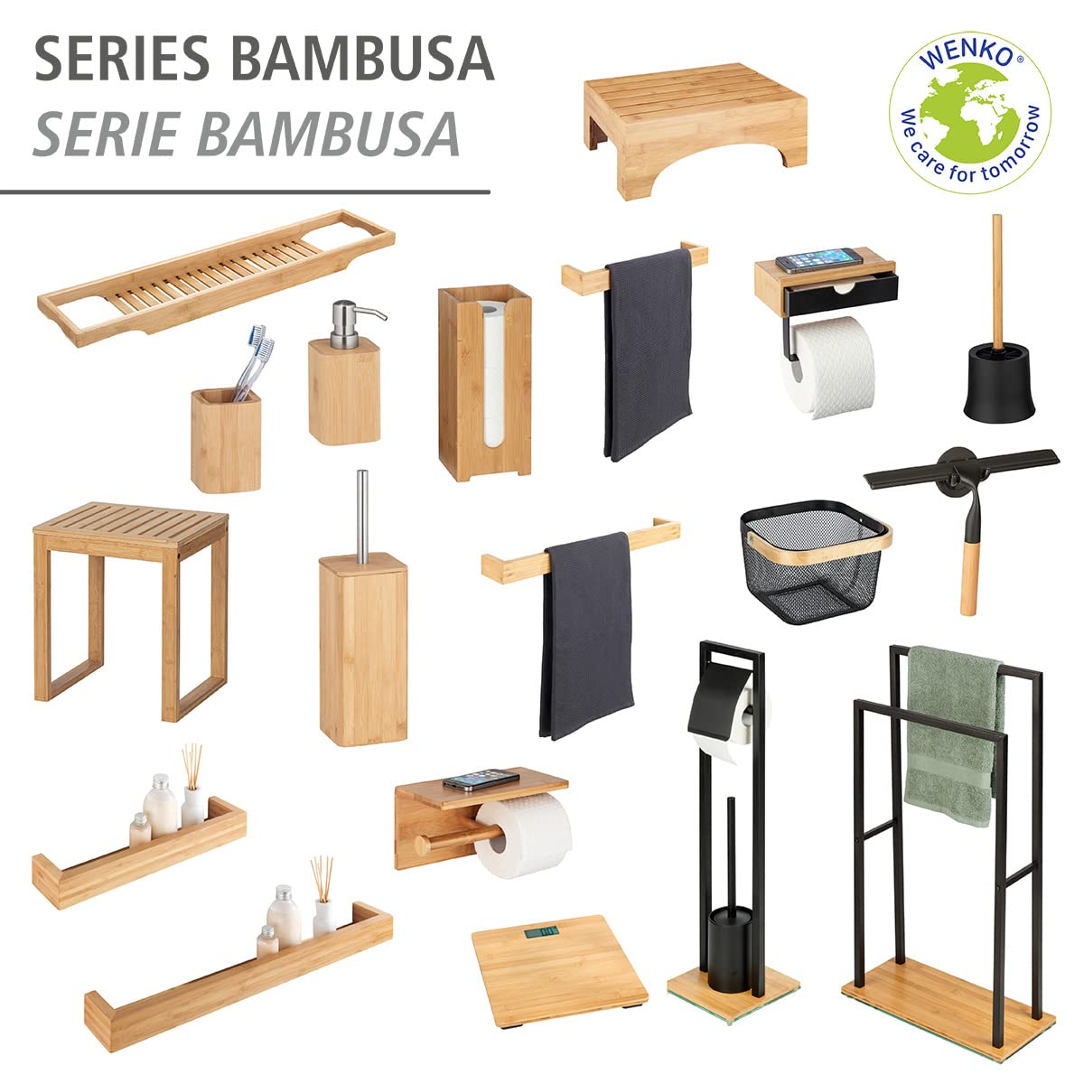 Wenko Bambusa Piantana Portarotoli Bambù Nero
